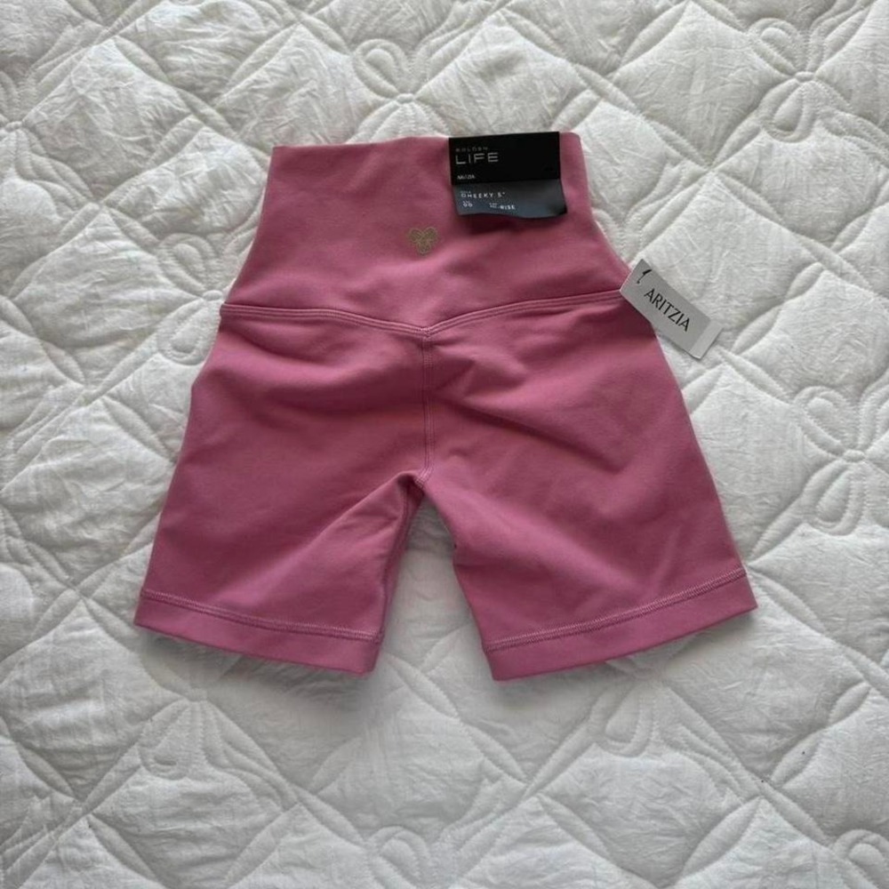 pink blossom aritzia buttery soft shorts